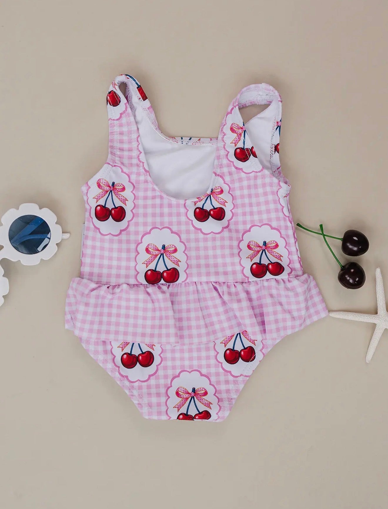 Gingham Cherry Swimsuit
