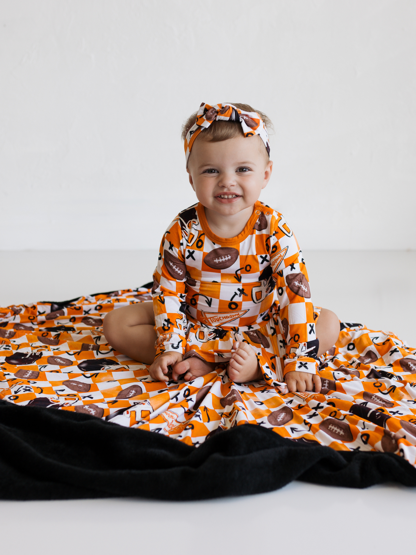 First Down Orange Plush Blanket