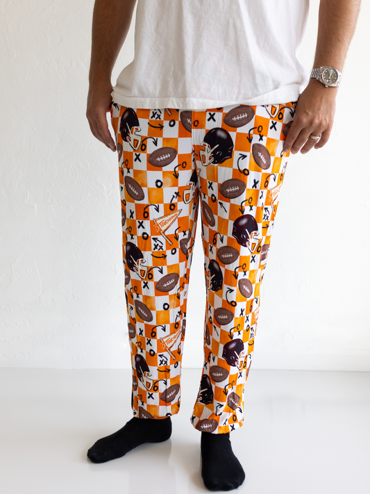 First Down Orange Adult Mens Joggers