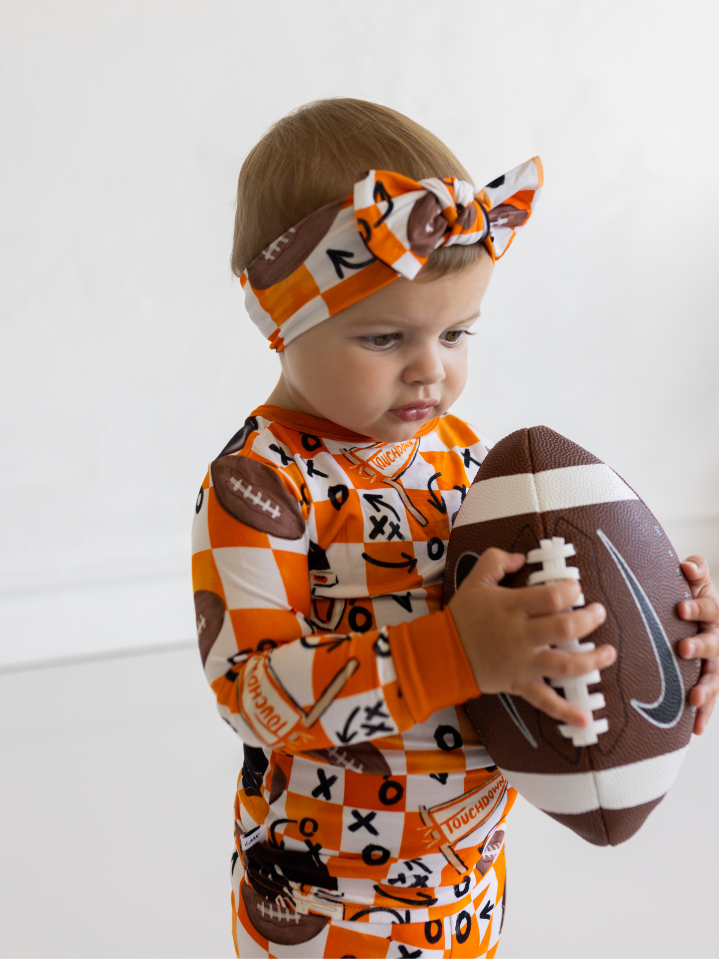 First Down Orange 2 Piece PJ set