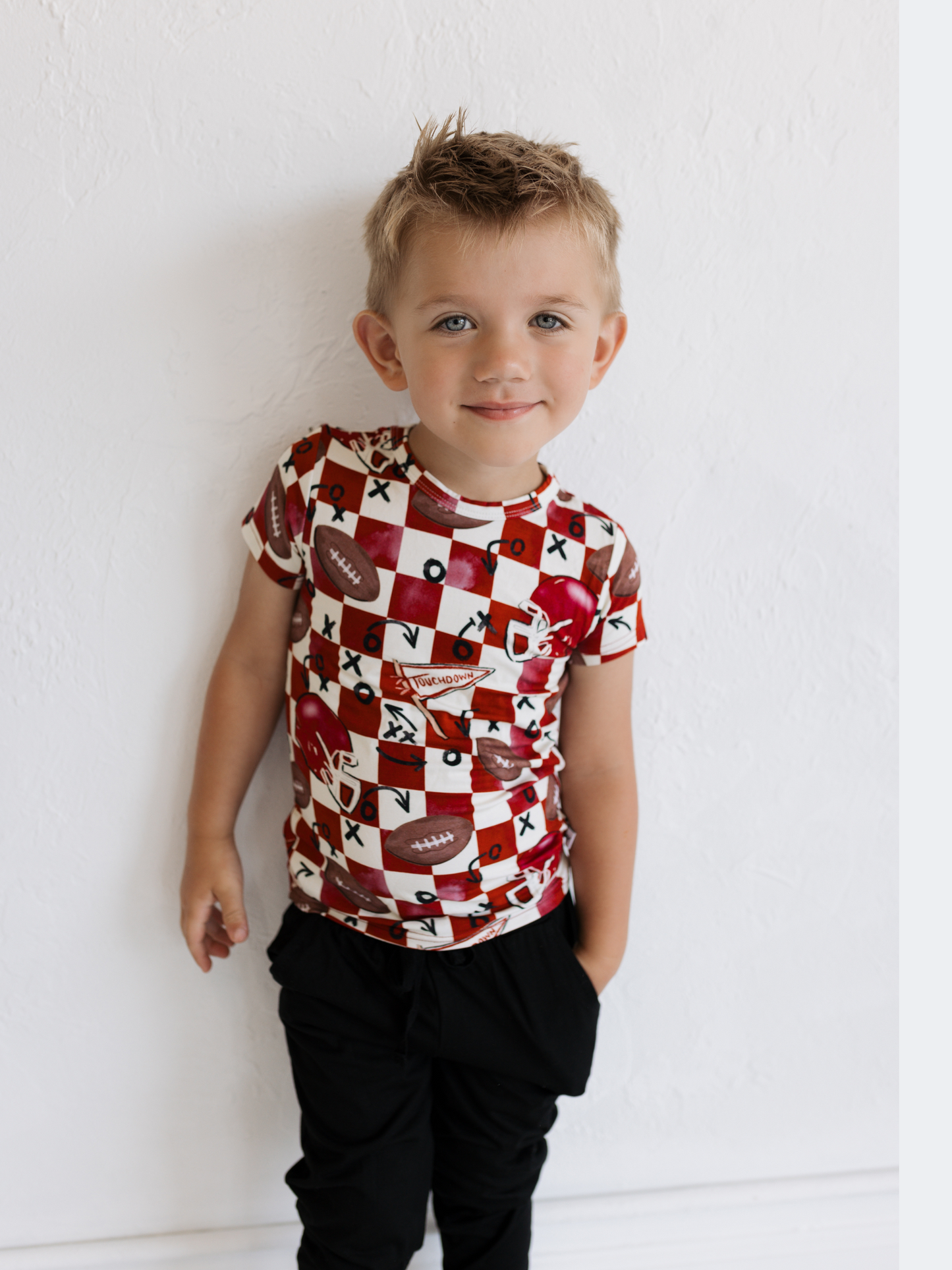 First Down Red Jogger Set