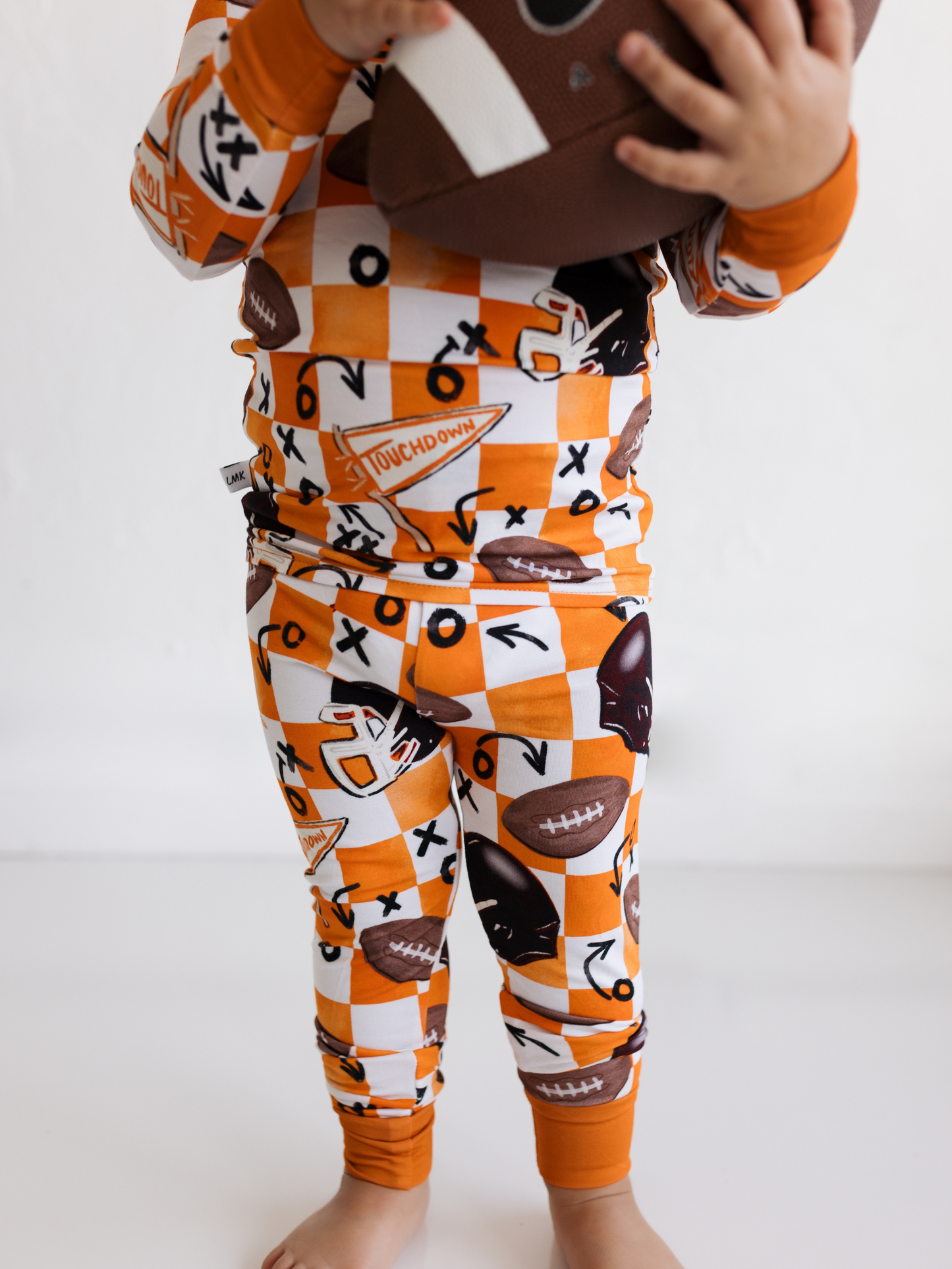 First Down Orange 2 Piece PJ set