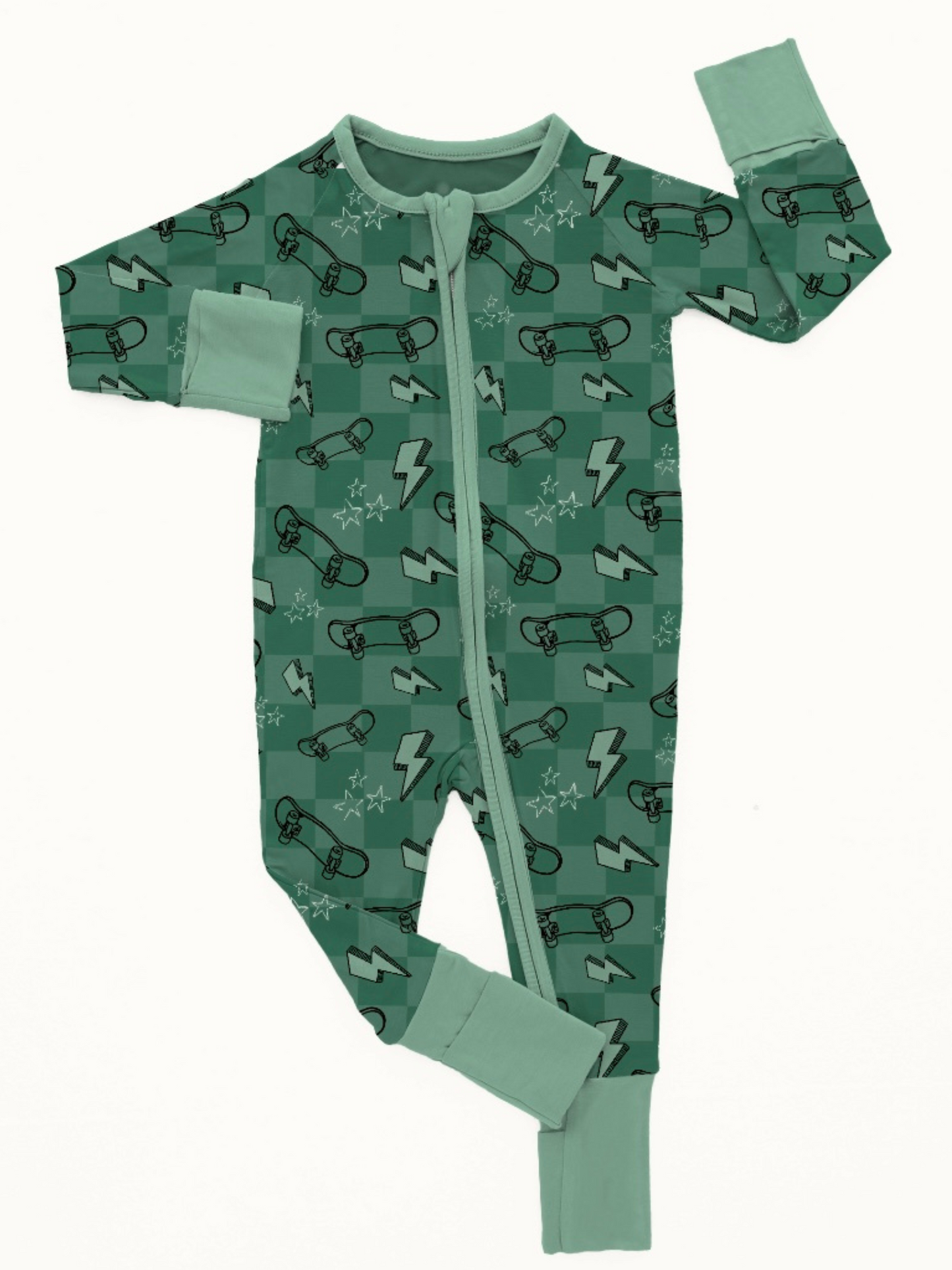 Electric Slide Zipper Romper