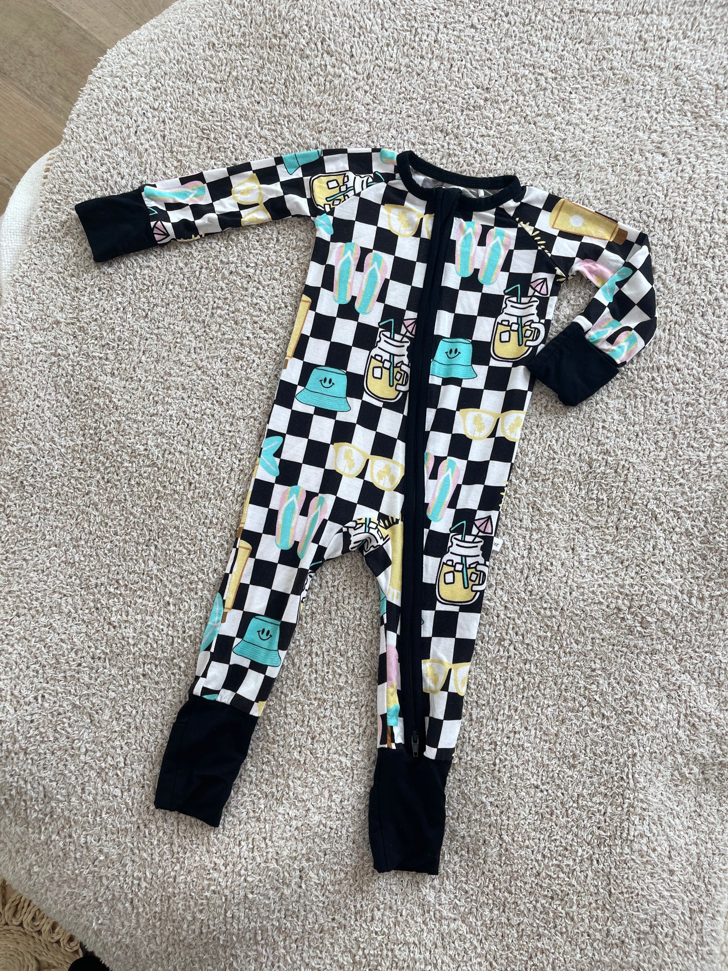 Summer Fun Zipper Romper
