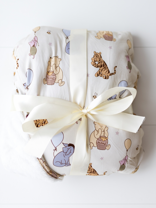 Sweet as Honey White Plush Blanket