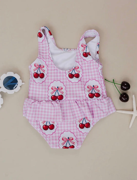 Gingham Cherry Swimsuit