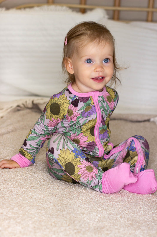 Petals & Posies Zipper Romper