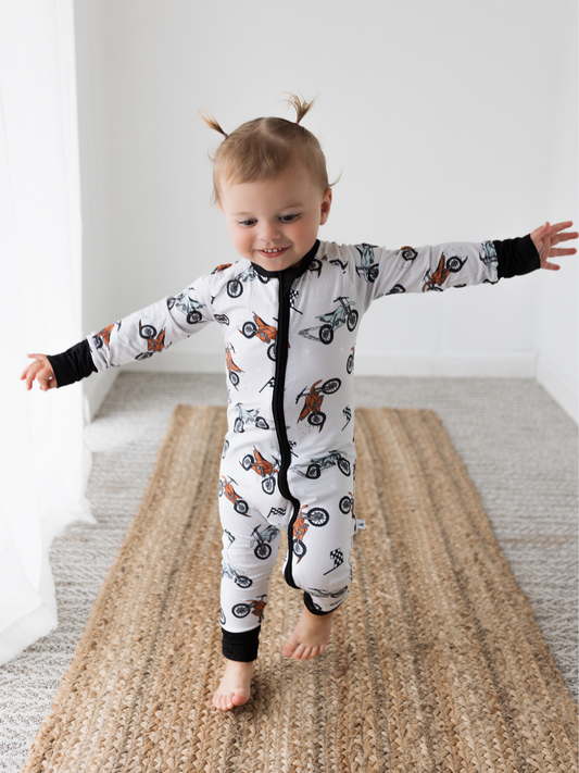 Full Throttle Zipper Romper