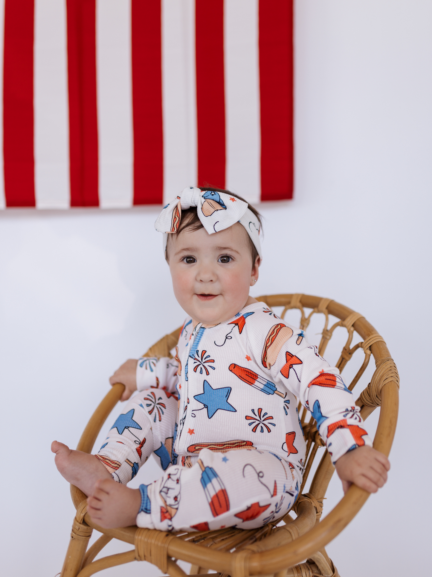 American Dream Zipper Romper