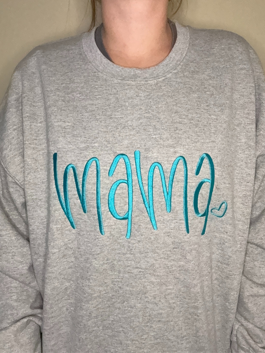Embroidered Mama Crewneck