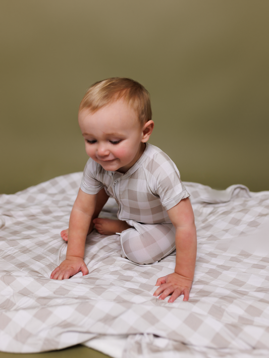 Grey Gingham Shortie