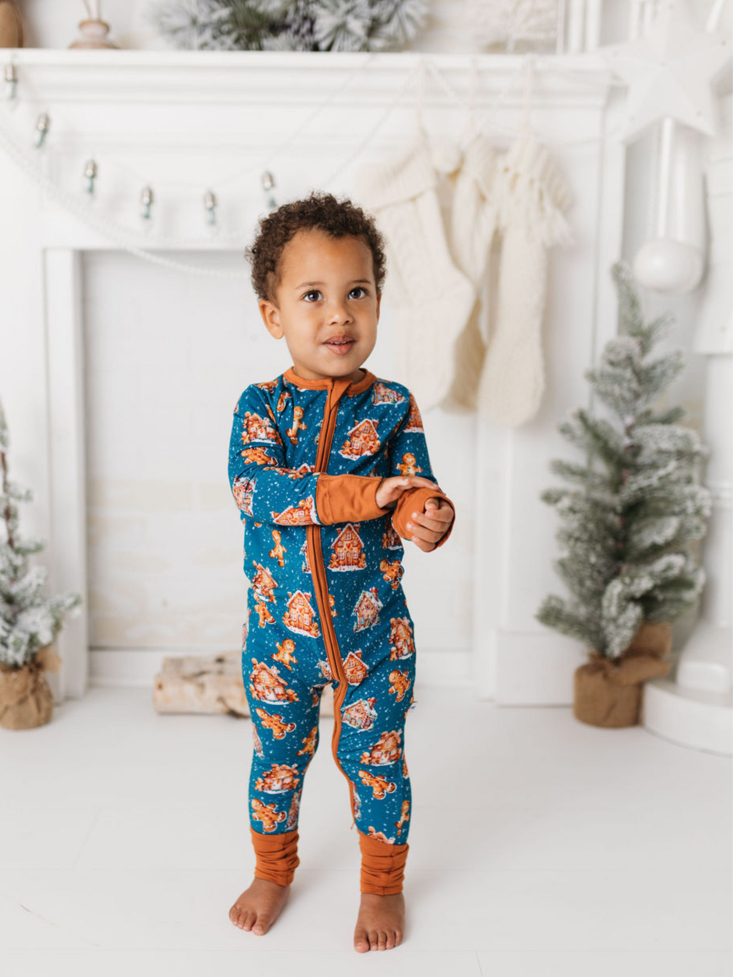 Gingerbread Dreams Zipper Romper